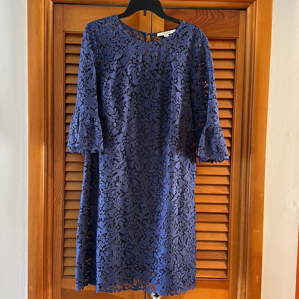 Boden size 14R Floral lace over slip dress